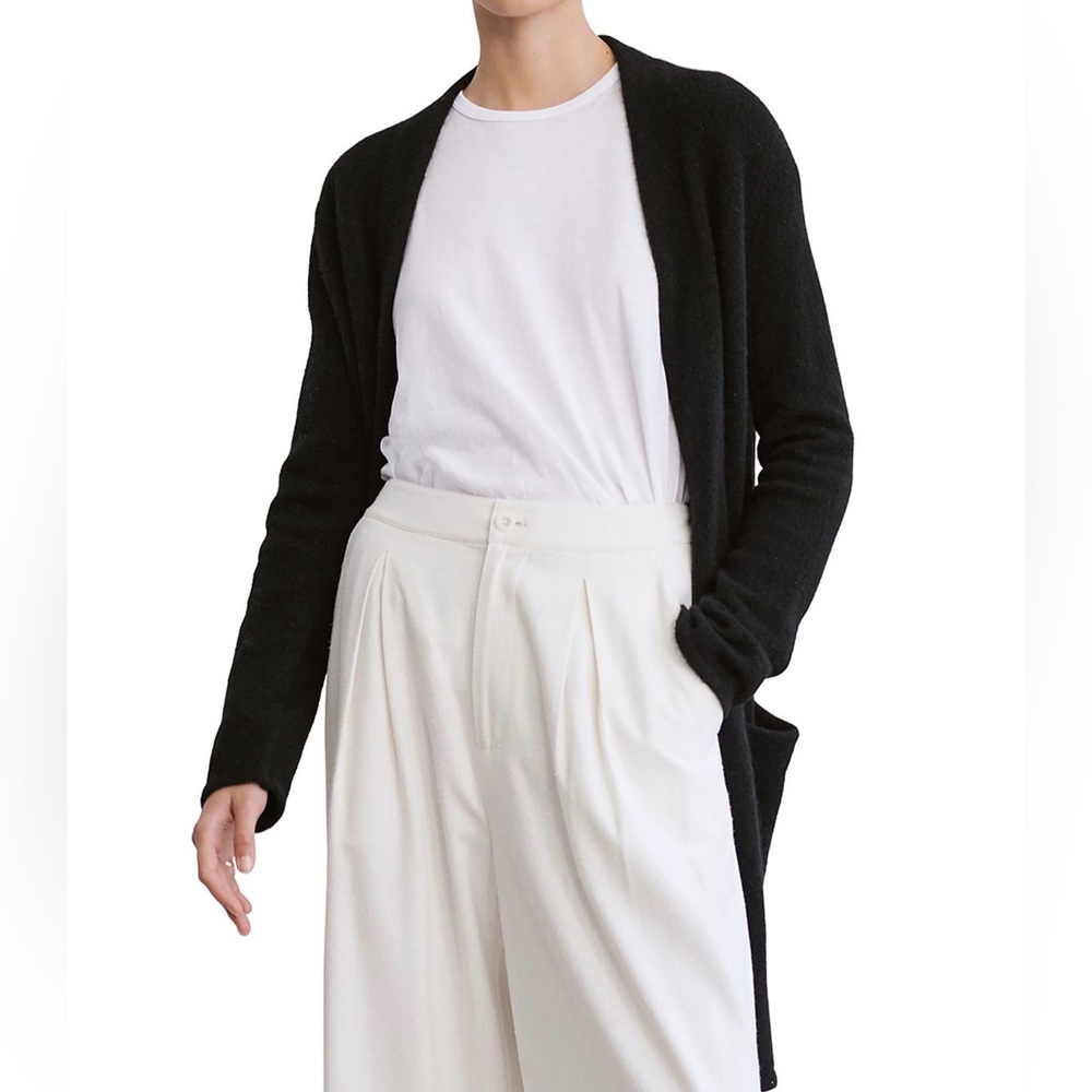 Jenni Kayne Black Sweater Cardigan Coat Small
